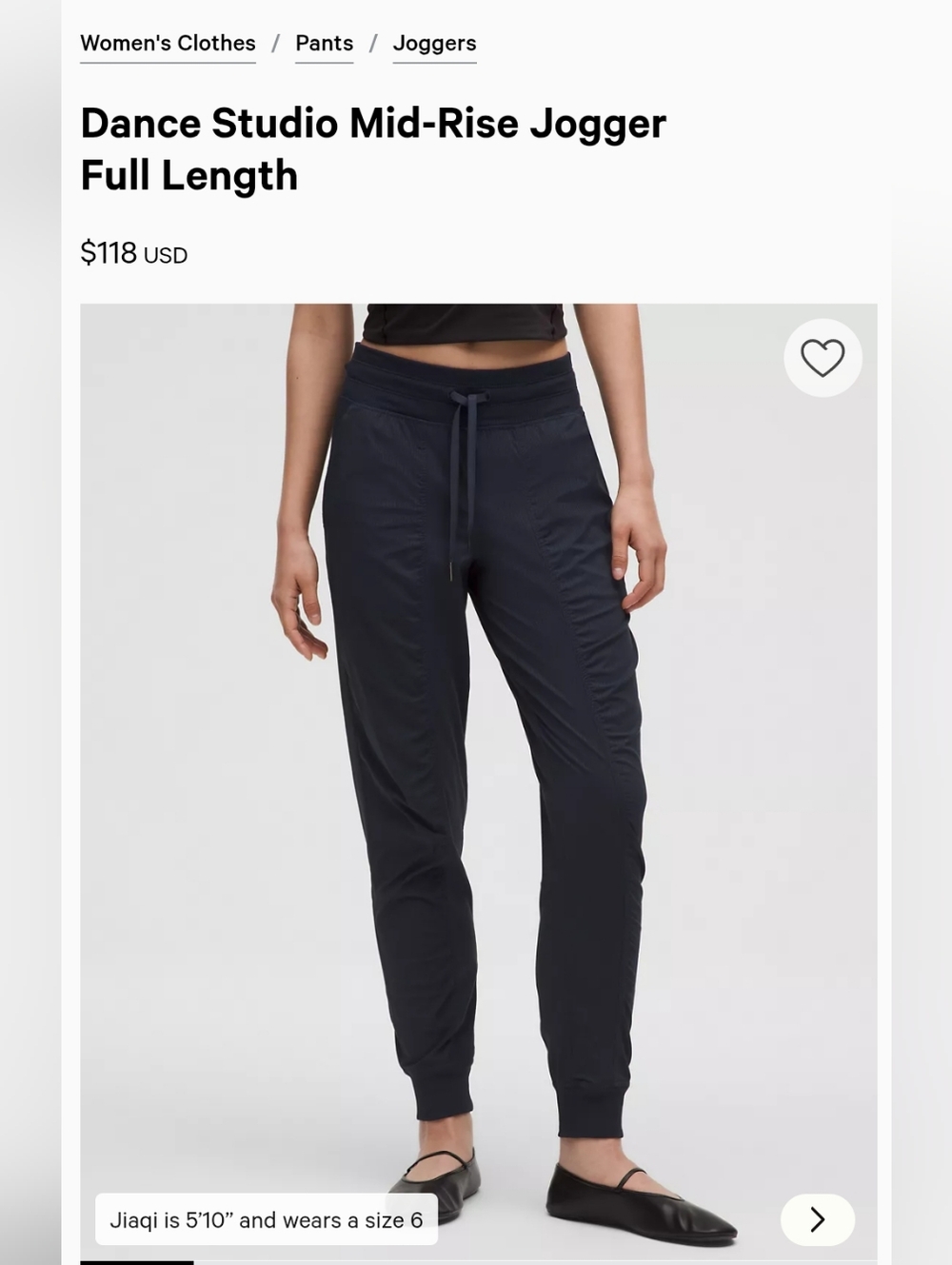 Lululemon navy dance mid rise jogger 4